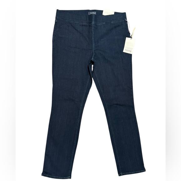 NYDJ Pull On Skinny Jeans Womens Size 10 Dark Wash NWT - Picture 1 of 11